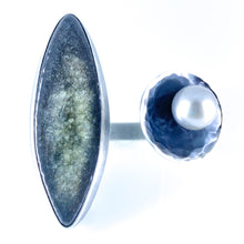 Load image into Gallery viewer, ceramic double leaf ring