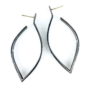 diamond leaf hoops