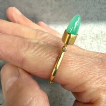 Load image into Gallery viewer, chrysoprase tulip ring