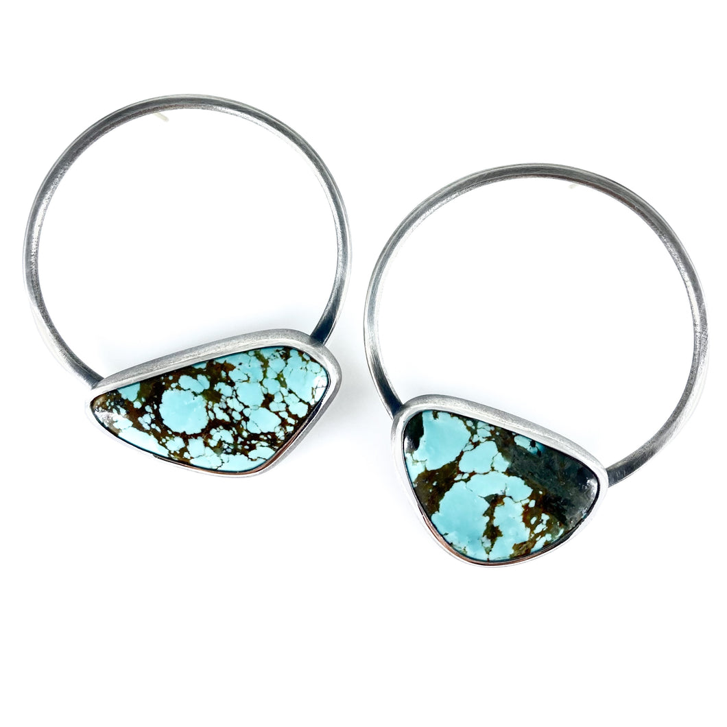 turquoise sphere earrings trois