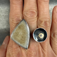 Load image into Gallery viewer, ceramic double triangle ring