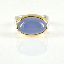 Load image into Gallery viewer, blue chalcedony ring