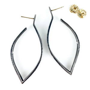 diamond leaf hoops