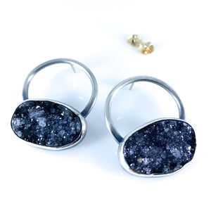 druzy quartz earrings