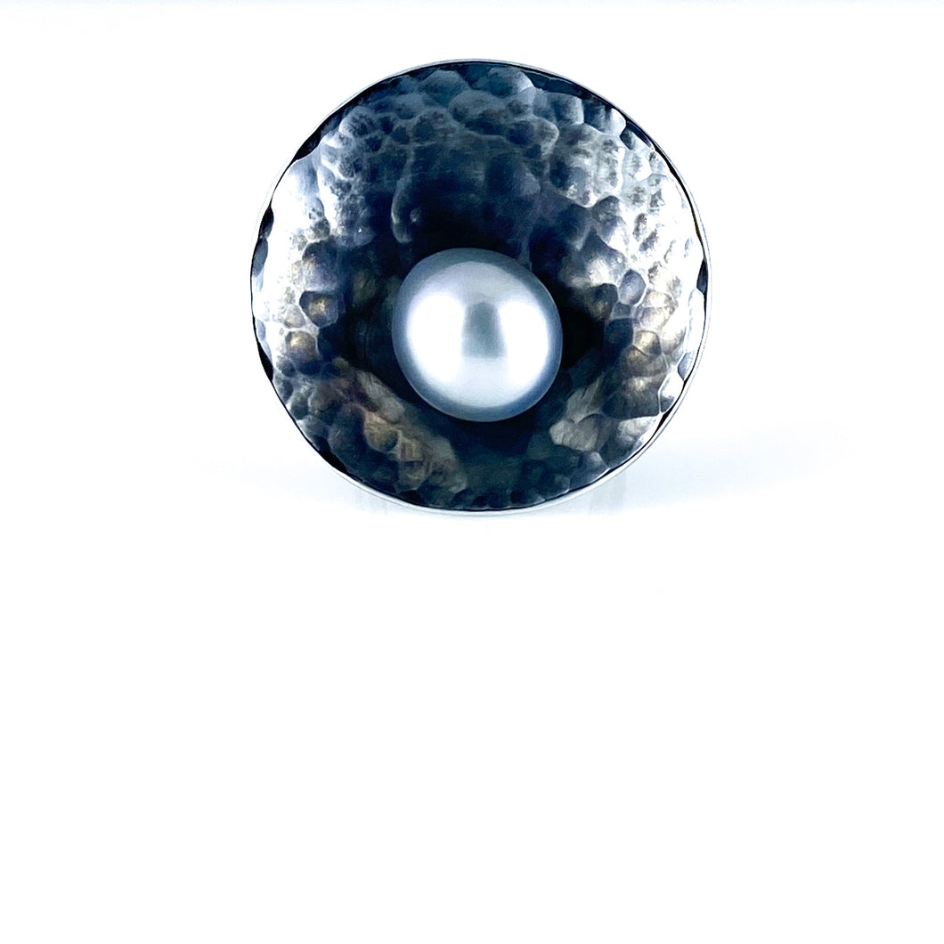 tahitian pearl shield ring