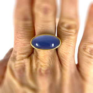blue chalcedony ring