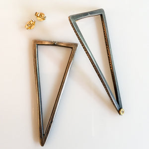 diamond triangle earrings