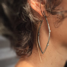 Load image into Gallery viewer, diamond leaf earrings