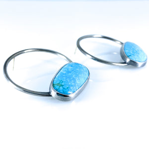 turquoise sphere earrings deux