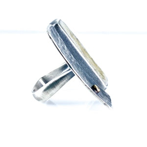 ceramic double rectangle ring