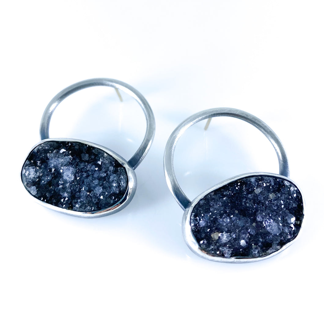 druzy quartz earrings