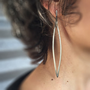 skinny leaf earrings
