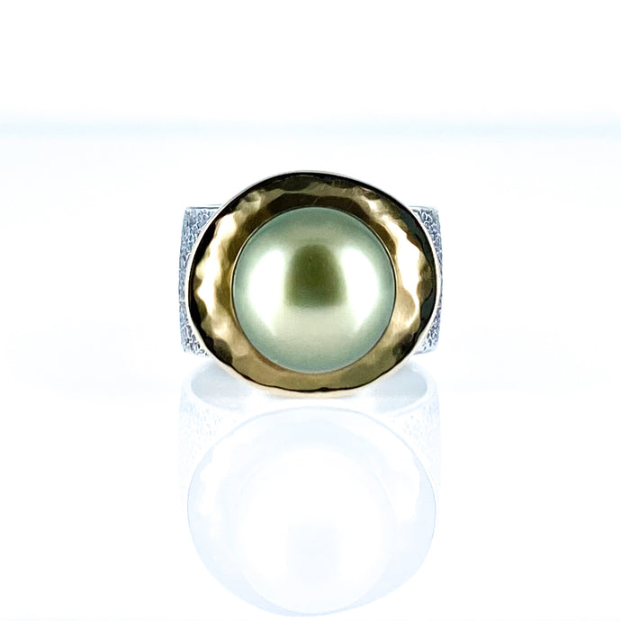 tahitian pearl nest ring