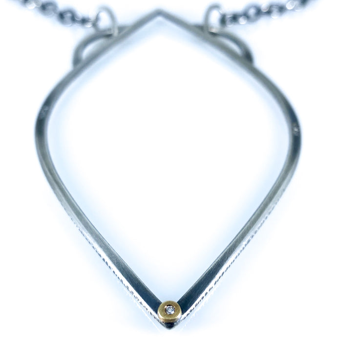 diamond lotus necklace