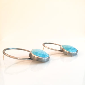 turquoise sphere earrings