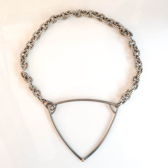 diamond triangle necklace