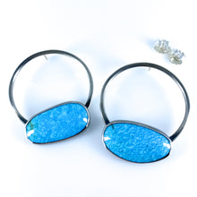 Load image into Gallery viewer, turquoise sphere earrings deux