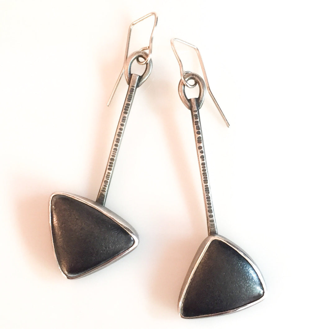 ceramic triangle earrings