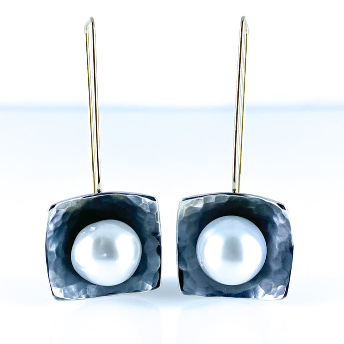 south sea pearl nest earrings