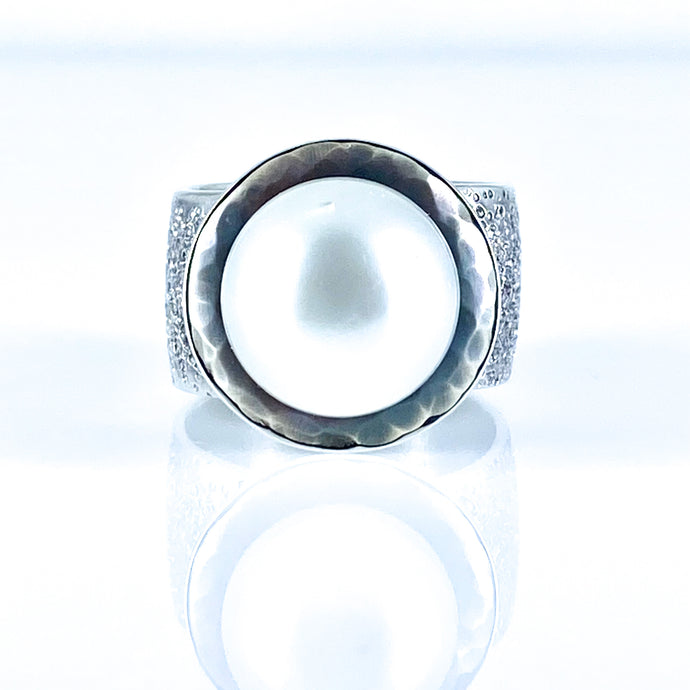 south sea pearl nest ring