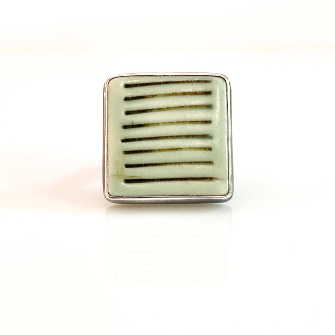 ceramic stripy ring