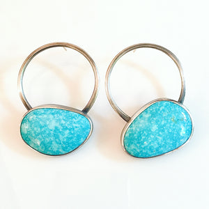 turquoise sphere earrings