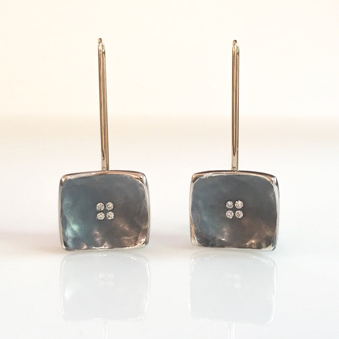 diamond nest earrings