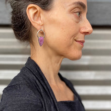Load image into Gallery viewer, cobalto calcite petal earrings
