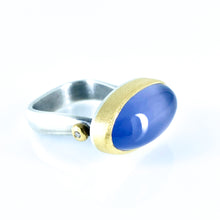 Load image into Gallery viewer, blue chalcedony ring